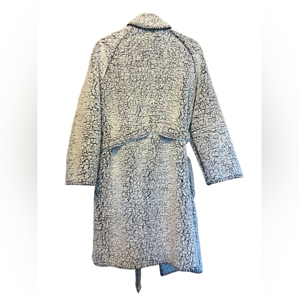 NWOT Charter Club Grey Shaggy Teddy Fleece Robe Tie Sweater Sleepwear Size M/L - Picture 4 of 8
